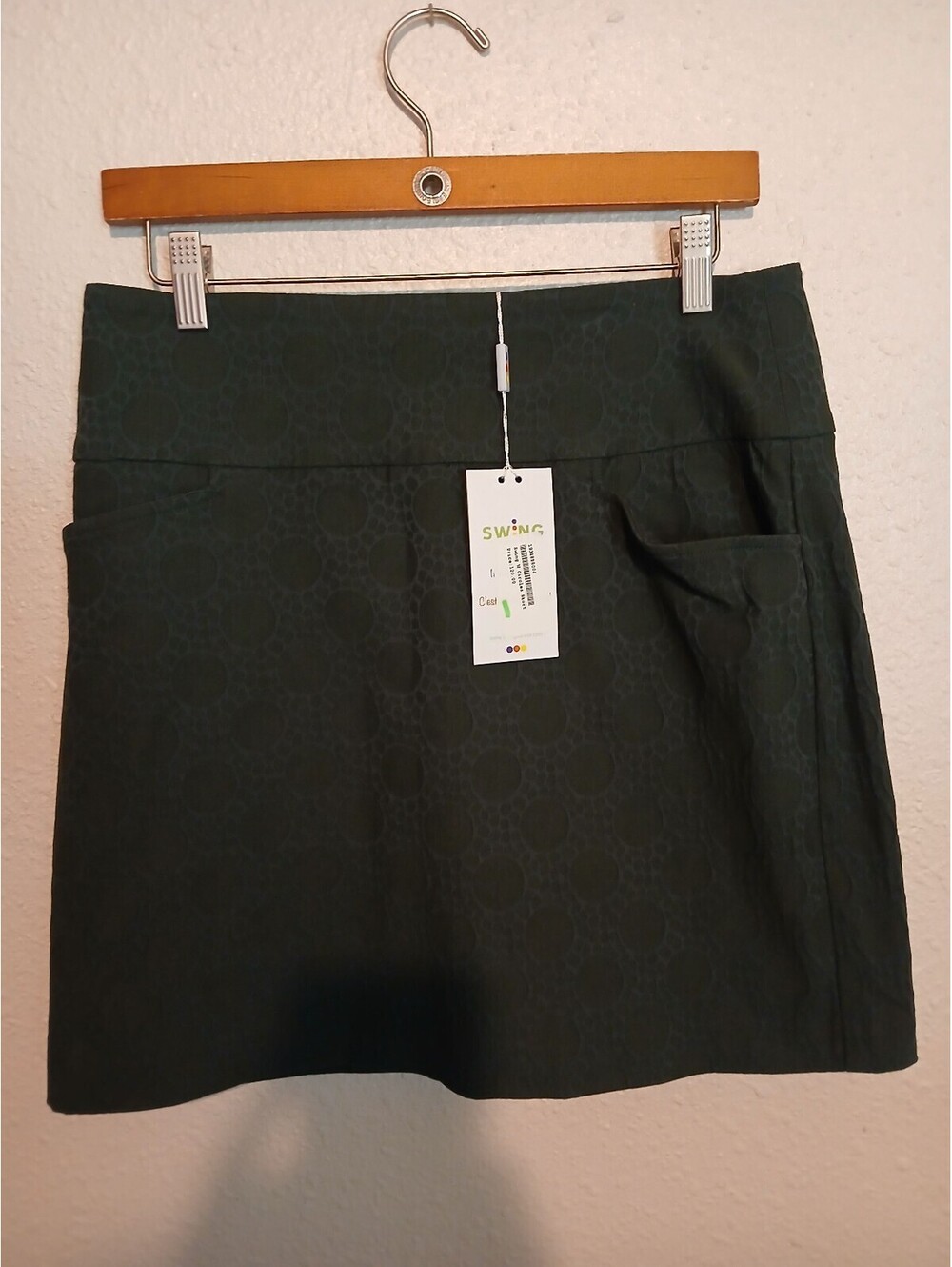 G019. Swing Green Patterned Skort with Pockets [COPY]